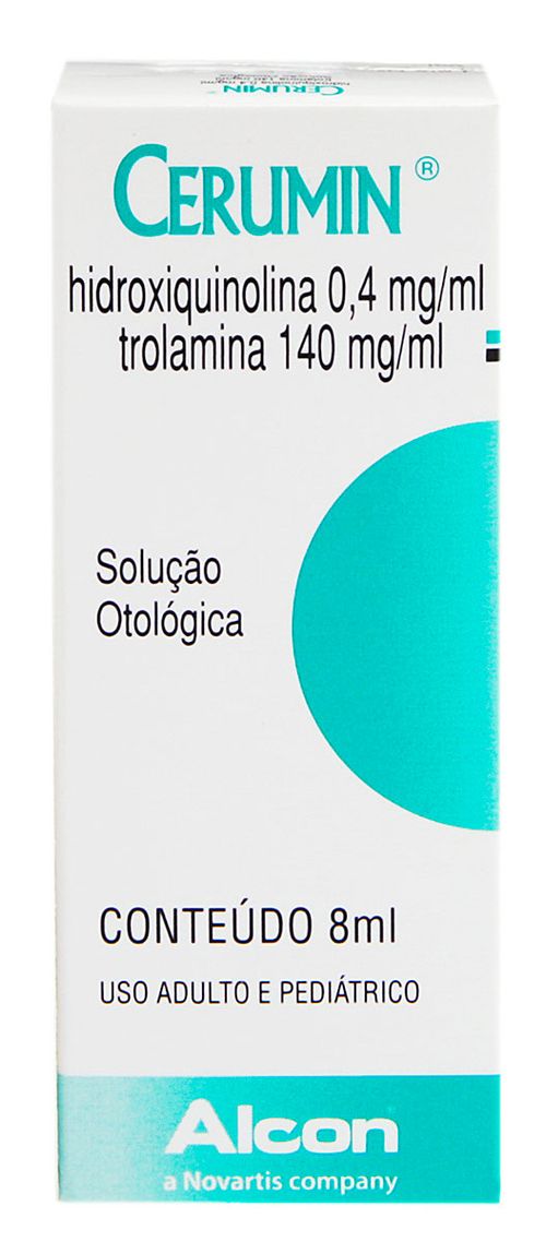 Cerumin 0,4mg/ml + 140mg/ml Solução de Uso Otológico Frasco Gotejador 8ml