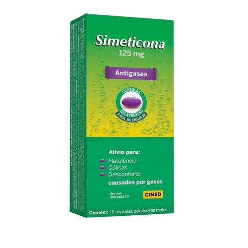 Simeticona 125mg com 10 Cápsulas Gelatinosas