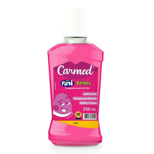 Enxaguante Bucal Sem Álcool Carmed Fini Beijos com Flúor 250ml