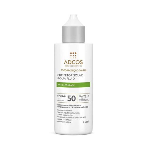 Protetor Solar Facial Fluido FPS 50 Adcos Aqua Fluid Sem Cor 40ml