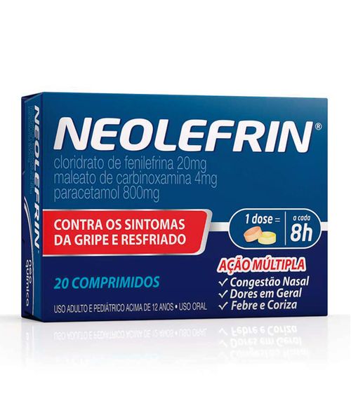 Neolefrin Comprimido 400mg + 20mg 400mg + 4mg com 20 Comprimidos