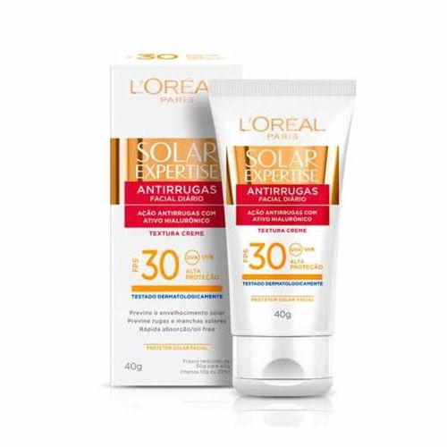Protetor Solar Facial FPS 30 L'Oréal Expertise Antirrugas 40g