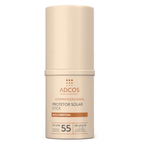 Filtro Solar Adcos Fotoproteção Stick FPS 55 Cor Ivory 17g