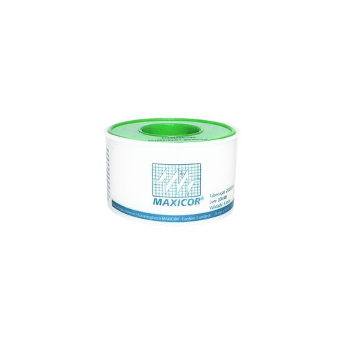 Fita Cirúrgica Adesiva Branca Maxicor 25mm x 10m com 1 Rolo