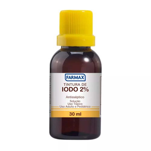 Tintura de Iodo 2% Solução Dermatológica Frasco 30ml