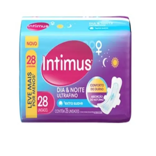 Absorvente Intimus Dia e Noite Ultrafino Suave com Abas com 28 Unidades