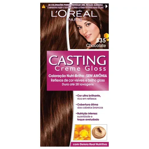 Coloração Permanente L'Oréal Casting Creme Gloss N° 535 Chocolate com 1 Unidade