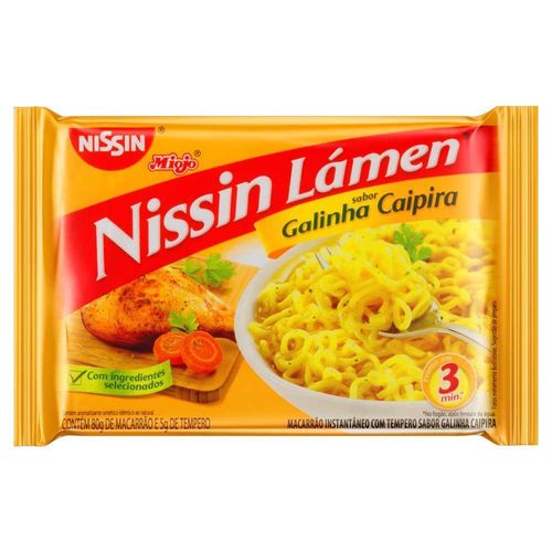 Miojo Nissin Lámen Galinha Caipira 85g