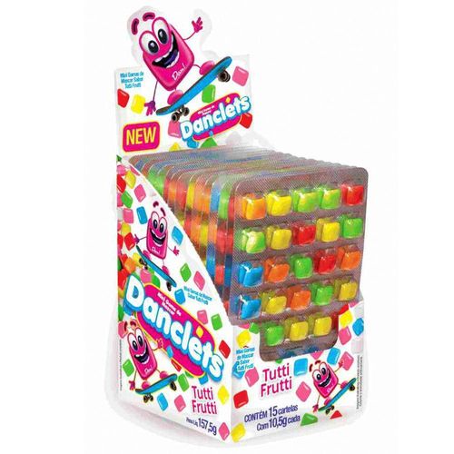 Goma de Mascar Sabor Tutti Frutti Danclets 10.5g