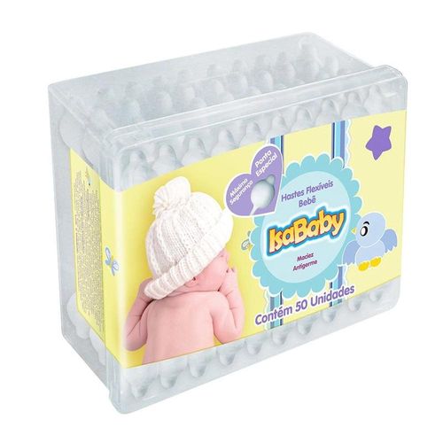Hastes Flexíveis Isababy com 50 Unidades