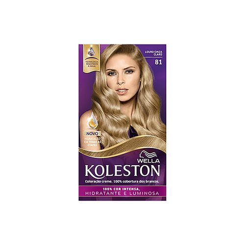 Kit Coloração Creme 81 Louro Cinza Claro Wella Koleston