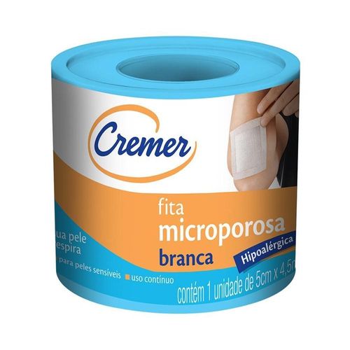 Fita Microporosa Bege Cremer 5,0cm X 4,5m com 1 Rolo