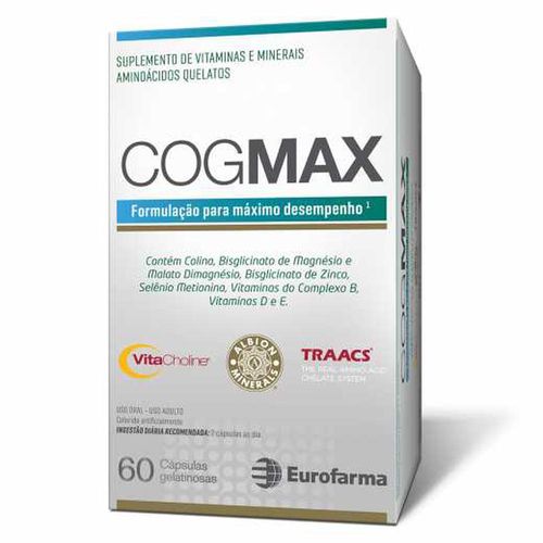 Suplemento Vitamínico Cogmax com 60 Cápsulas Gelatinosas