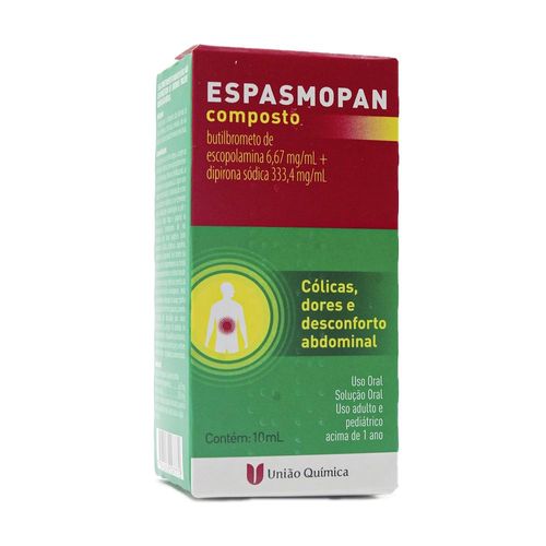 Espasmopan Composto 6,67mg/ml + 333,4mg/ml Solução de Uso Oral Frasco Gotejador 10ml