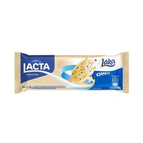 Picolé Lacta Laka Oreo Chocolate Branco 68g