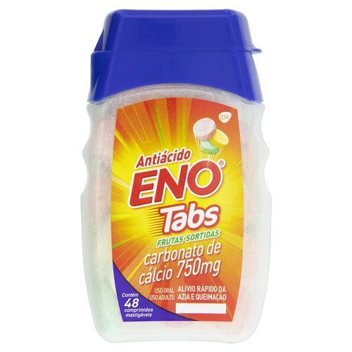 Eno Tabs Frutas Sortidas 750mg com 48 Comprimidos Mastigáveis