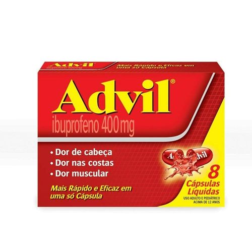 Advil 400mg com 8 Cápsulas