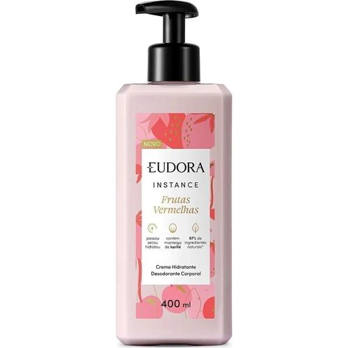 Creme Hidratante Corporal Eudora Instance Frutas Vermelhas 400ml