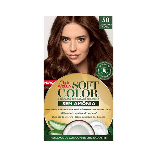 Coloração Soft Color Wella 50 Castanho Claro 1 Unidade