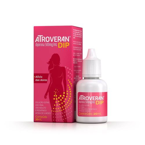 Atroveran Dip 500mg/ml Solução de Uso Oral Frasco Gotejador 20ml