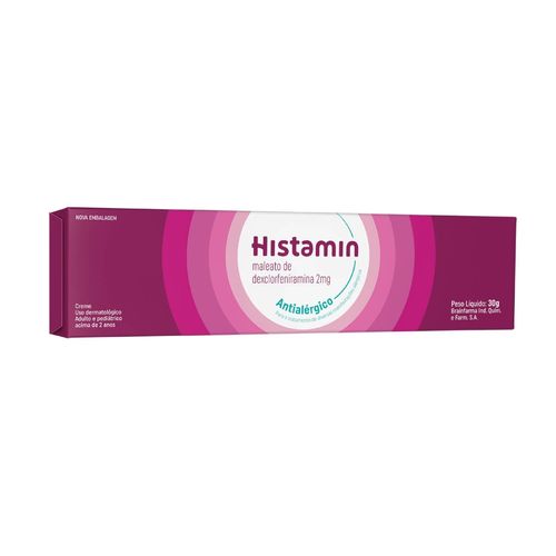 Histamin 10mg/g Creme de Uso Dermatológico Bisnaga 30g