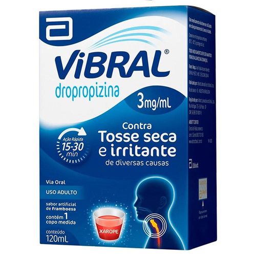 Vibral 3mg/ml com Copo Medidor Xarope de Uso Adulto Frasco 120ml