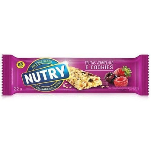 Nutry Barra de Cereal Frutas Vermelhas e Cookies 22g