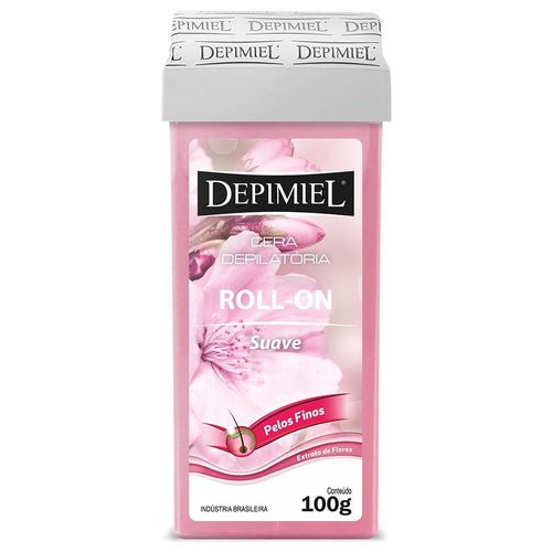 Refil Cera Depilatória Suave para Pelos Finos Roll-On Depimiel 100g