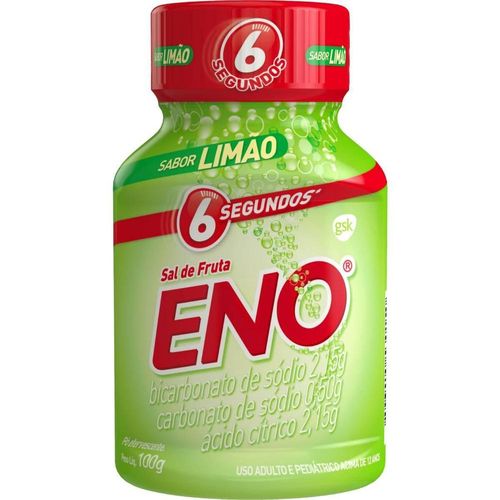 Sal de Frutas Eno Pó Efervescente de Uso Oral Sabor Limão 100g