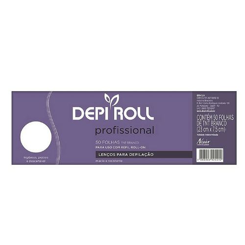 Lenço para Depilação Depi Roll Profissional com 50 Unidades