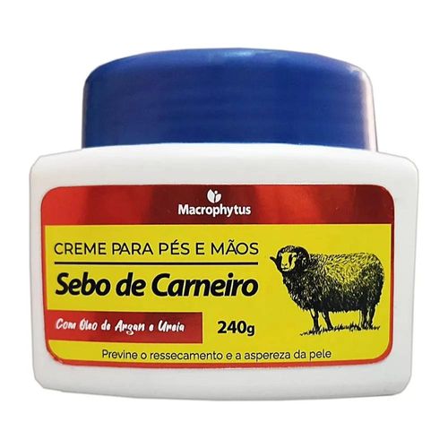 Creme para Pés e Mãos Sebo de Carneiro Macrophytus 240g