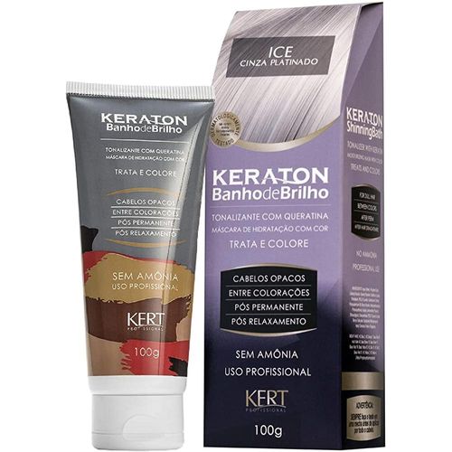 Banho de Brilho Keraton Ice Cinza Platinado 100g