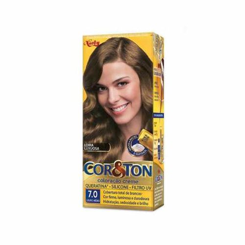 Kit Tintura Cor&Ton Nº 7.0 Louro Médio com 1 Unidade