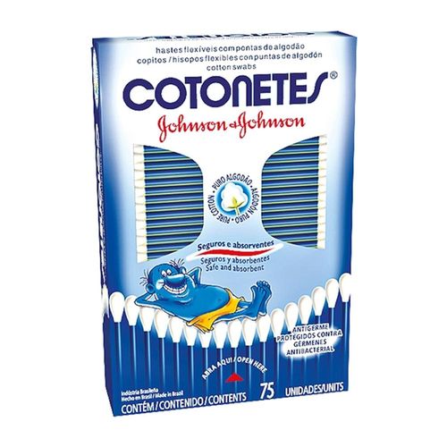 Hastes Flexíveis Cotonetes Johnson 75 Unidades