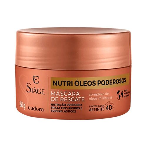 Máscara Capilar Siàge Nutri Óleos Poderosos Eudora 250g
