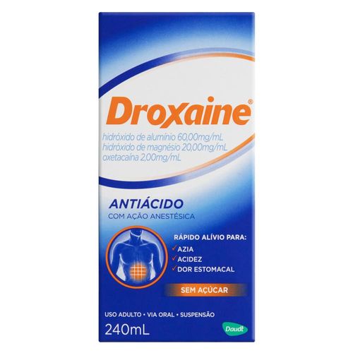 Droxaine 60mg/ml + 20mg/ml + 2mg/ml Suspensão de Uso Oral Frasco 240ml