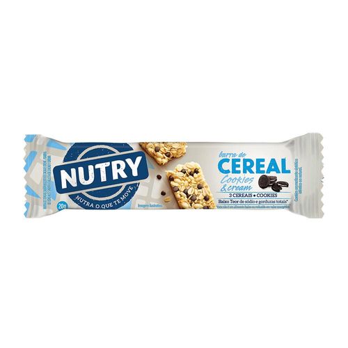 Barra de Cereal Nutry Cookies e Cream 20g