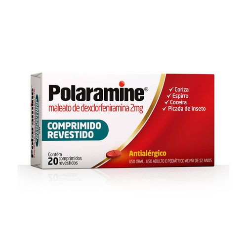 Polaramine 2mg com 20 Comprimidos Revestidos