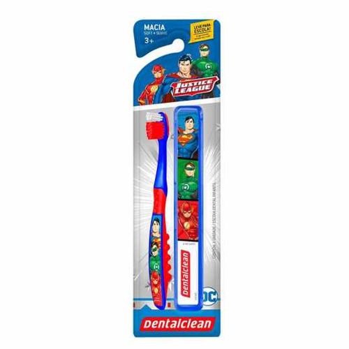 Escova Dental Infantil Dentalclean Liga da Justiça 3 Anos+ Macia com 1 Unidade