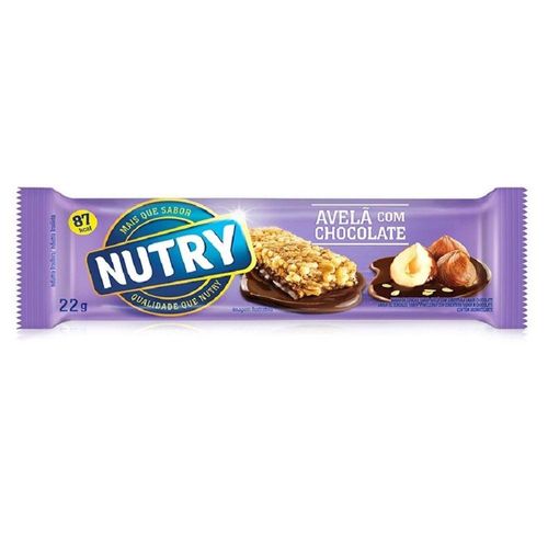 Barra de Cereal Nutry Sabor Avelã e Chocolate 22g