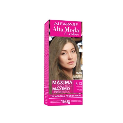 Tintura Colore Louro Bege Escuro Nº 6.13 Alfaparf Alta Moda 150g
