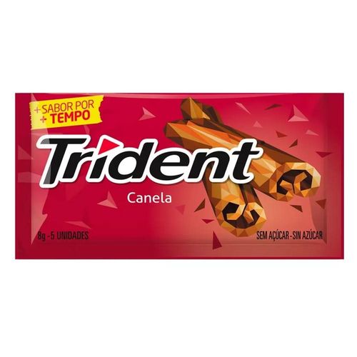 Display com Gomas de Mascar Canela Zero Açúcar Trident com 5 Unidades com 8g