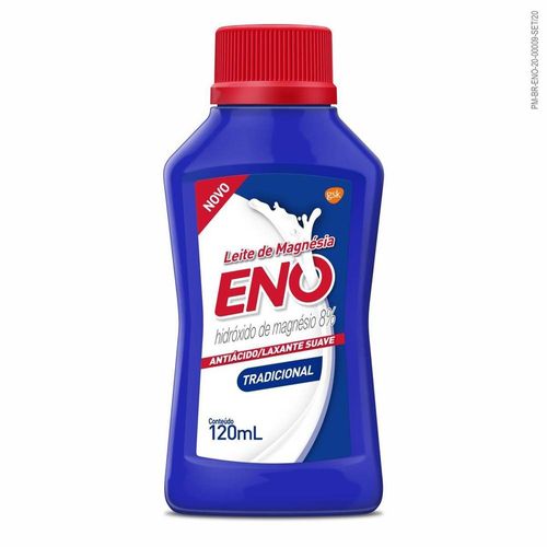 Leite de Magnésia Eno Suspensão de Uso Oral Sabor Tradicional Frasco 120ml
