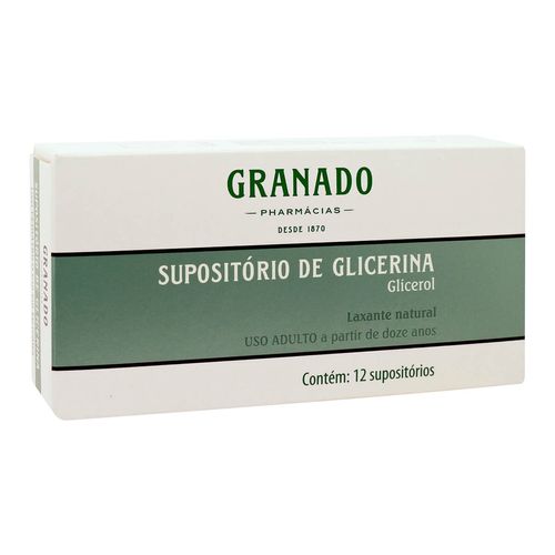 Supositório de Glicerina Uso Adulto com 12 Supositórios