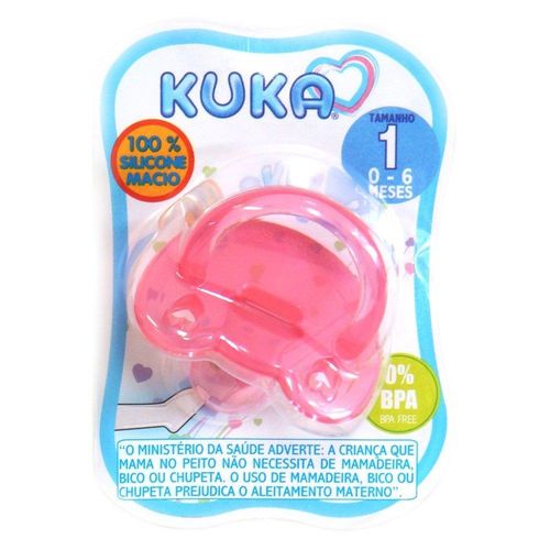 Chupeta Kuka Silicone Ortodôntico Soft Tamanho 1 com 1 Unidade