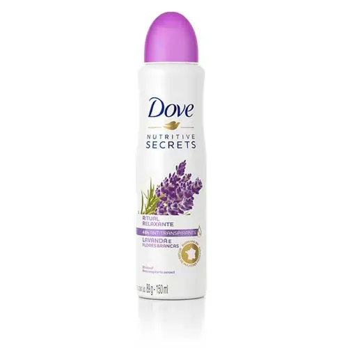 Desodorante Antitranspirante Aerosol Dove Nutritive Secrets Lavanda E Flores Brancas 89g