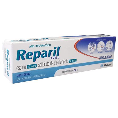 Reparil 10mg/g + 50mg/g Gel de Uso Dermatológico 30g