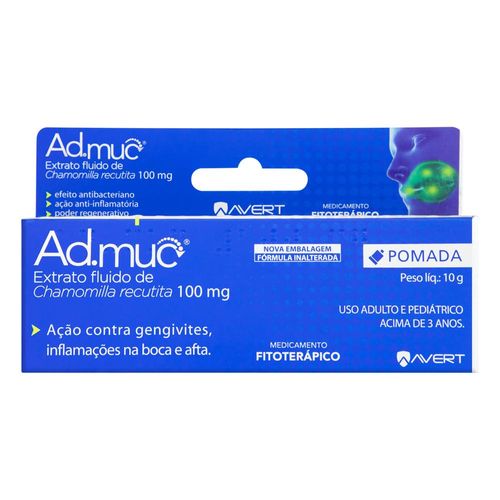 Ad-Muc 100mg/g Pomada de Uso Bucal Bisnaga 10g