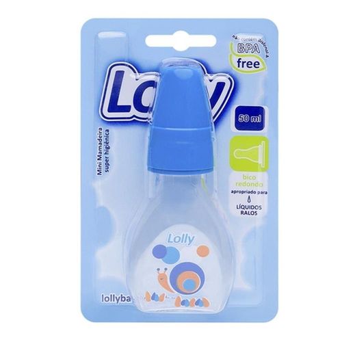 Mamadeira Mini Lolly Baby Zoo Azul 50ml