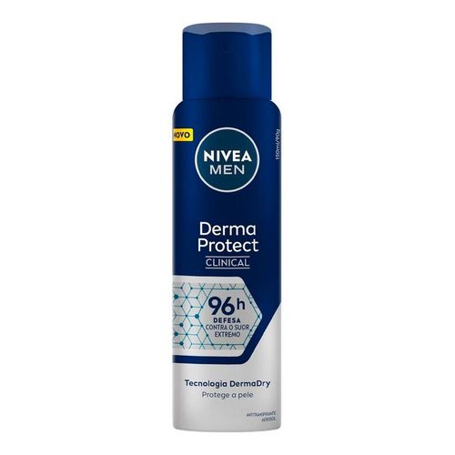 Desodorante Antitranspirante Aerosol Nivea Men Clinical Derma Protect Masculino 96H 150ml
